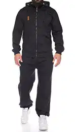 Finchsuit 1 Herren Jogging Anzug Trainingsanzug Sportanzug FMJS135, Black, M