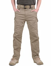 Jagdhose Herren Herbst Winter Langhose Military Pants Taktische Softshell Hose Outdoor Wanderhose Winddicht Baumwolle Cargo Hose Männer Ranger Hose Khaki 32