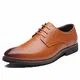 Business Anzugschuhe Herren, Lederschuhe Schnürhalbschuhe Oxford Smoking Lackleder Brogue Schuhe Hochzeit Derby Leder, 43 EU,  Khaki