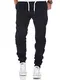Amaci&Sons Herren Stretch Jogger Cargo Chino Jeans Hose 7012 Beige W32