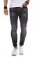 LEIF NELSON Herren Hose Jeans Stretch Basic Jeanshose Freizeithose Denim Slim Fit Chinos Cargo Jogger Jeans Skinny (32W / 32L, Schwarz)