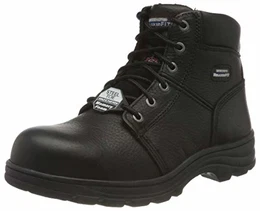 Herren Workshire Kampfstiefel, Black Embossed Leather, 43 EU