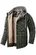 Mr.Stream Herren Kapuzenpullover Hooded Thermohemd Flanellhemd Winterjacke Hoody Fleecefutter Holzfällerhemd Arbeitshemd Hoodie Medium Green