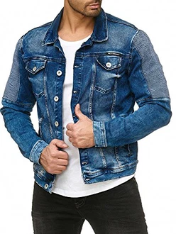 Red Bridge Herren Jeansjacke Biker Style Jeans Jacket M6058 Blau Red Bridge Herren Jeansjacke Biker Style Jeans Jacket M6058 Blau