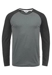 Solid Herren Longsleeve Langarmshirt Bastien Graumeliert