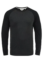 Solid Herren Longsleeve Langarmshirt Bastien Dunkelgrau Melange (8288)