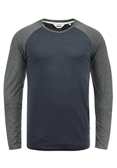 Solid Herren Longsleeve Langarmshirt Bastien Blue Grey Melange (G8991)