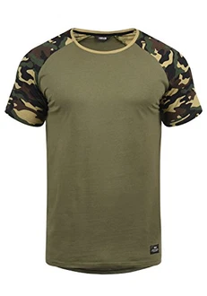 !Solid Cahil Herren T-Shirt Kurzarm Shirt mit Rundhalsausschnitt und Camouflage-Muster Dusty Oliv