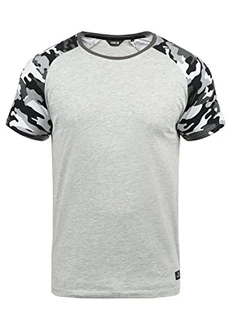 !Solid Cahil Herren T-Shirt Kurzarm Shirt mit Rundhalsausschnitt und Camouflage-Muster