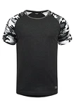 !Solid Cahil Herren T-Shirt Kurzarm Shirt mit Rundhalsausschnitt und Camouflage-Muster Dark Grey Melange !Solid Cahil Herren T-Shirt Kurzarm Shirt mit Rundhalsausschnitt und Camouflage-Muster Dark Grey Melange