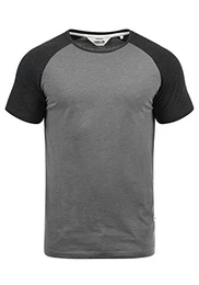 Bastian Herren T-Shirt Kurzarm Shirt Mit Rundhalsausschnitt, Größe:M, Farbe:Grey Melange (8236)