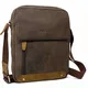 ROYALZ Vintage Leder Umhängetasche Klein für Herren Kompaktes Design Männer Ledertasche Mini Messenger Bag, Farbe:Montana Braun