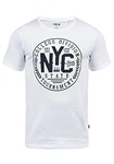 !Solid York Herren T-Shirt Kurzarm Shirt Mit Print Und Rundhalsausschnitt White