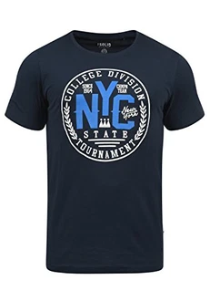 !Solid York Herren T-Shirt Kurzarm Shirt Mit Print Und Rundhalsausschnitt Insignia Blue
