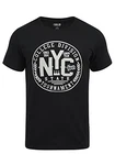 !Solid York Herren T-Shirt Kurzarm Shirt Mit Print Und Rundhalsausschnitt Black