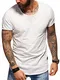 behype. Herren Oversize Kurzarm Basic T-Shirt Rundhals O-Neck 20-1730 (M, Weiß)