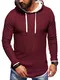 behype. Herren Oversize Kapuzen-Pullover Hoodie Sweatshirt 40-4762 Weinrot M