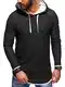 behype. Herren Oversize Kapuzen-Pullover Hoodie Sweatshirt 40-4762 Schwarz S