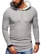 behype. Herren Oversize Kapuzen-Pullover Hoodie Sweatshirt 40-4762 Hellgrau M