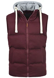 Blend Herren Steppweste mit Kapuze Weinrot (73812)