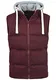 Blend Jens Herren Weste Steppweste Outdoor Weste mit Kapuze und Stehkragen, Größe:M, Farbe:Wine Red (73812)