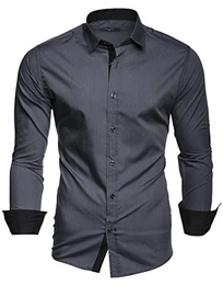 Herren Hemd, TwoFace Grau M