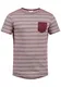 !Solid Fidel Herren T-Shirt Kurzarm Shirt Mit Streifen Und Rundhalsausschnitt 100% Baumwolle, Größe:XXL, Farbe:Wine Red (0985)