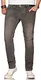 ALESSANDRO SALVARINI Herren Slim Fit Jeans Hose Denim Stretch-Jeans Jeanshose Washed [AS-086-W29 L30]