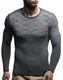 LEIF NELSON Herren Pullover Strickpullover Hoodie Basic Rundhals Crew Neck Sweatshirt Longsleeve Langarm Sweater Feinstrick LN1700; Gr_e M, Anthrazit