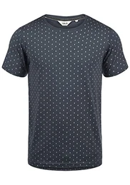 !Solid Aaron Herren T-Shirt Kurzarm Shirt Mit Rundhals-Ausschnitt Und All-Over-Print, Größe:M, Farbe:Insignia Blue Melange (8991)