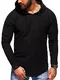 behype. Herren Oversize Kapuzen-Pullover Biker Hoodie Sweatshirt 40-4712 Schwarz M