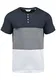 !Solid Marek Herren T-Shirt Kurzarm Shirt Streifenshirt Mit Streifen Und Grendad-Ausschnit, Größe:M, Farbe:Insignia Blue (1991)