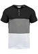 !Solid Marek Herren T-Shirt Kurzarm Shirt mit Streifen und Grandad-Ausschnitt, Größe:M, Farbe:Black (9000)