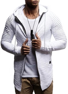 Leif Nelson Herren Sweatjacke mit Kapuze Slim Fit Hoodie-Cardigan LN8149 Leif Nelson Herren Sweatjacke mit Kapuze Slim Fit Hoodie-Cardigan LN8149