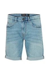 IDQuentin Herren Jeans Shorts Kurze Denim Hose im Destroyed-Optik mit Stretch, Größe:M, Farbe:Blue Wash (1014)