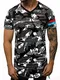 OZONEE Herren T-Shirt T Shirt Tshirt Kurzarm Kurzarmshirt Tee Top Sport Sportswear Rundhals U-Neck Rundhalsausschnitt Aufdruck Motiv Print OZONEE 1127 BLAU M