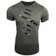 Rusty Neal Herren T-Shirt Rundhals Risse Zerrissen Camo Camouflage RN-15152, Größe:M, Farbe:Khaki