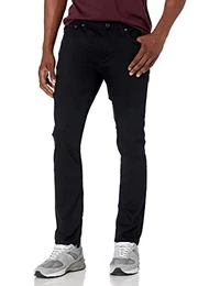 Herren Stretchjeans, Skinny-Passform, Schwarz, 36W / 30L