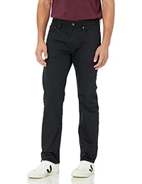 Herren Stretchjeans, Gerade Geschnitten, Schwarz, 36W / 30L