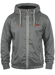 Mats Herren Windbreaker Regenjacke Übergangsjacke Mit Kapuze, Größe:M, Farbe:Granite (70147)