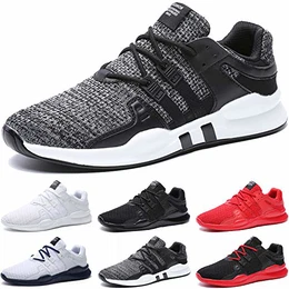 Herren Sportschuhe Atmungsaktiv Gym Turnschuhe Leichtgewicht Laufschuhe Lace Up Freizeitschuhe Trainer Outdoor Sneaker Shoes, A Grau, 43 EU