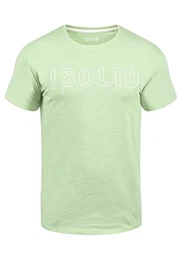 !Solid Solido Herren T-Shirt Kurzarm Shirt Mit Print Und Rundhalsausschnitt, Größe:M, Farbe:Seacrest (3051)