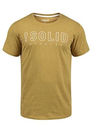 !Solid Solido Herren T-Shirt Kurzarm Shirt Mit Print Und Rundhalsausschnitt, Größe:M, Farbe:Prairie Sand (4915)