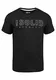 !Solid Solido Herren T-Shirt Kurzarm Shirt Mit Print Und Rundhalsausschnitt, Größe:M, Farbe:Black (9000)