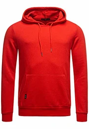 Herren Kapuzenpullover Hoodie Premium Basic,Rot-i,M