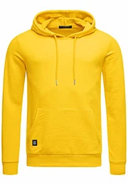 Herren Kapuzenpullover Hoodie Premium Basic,Gelb-i,M