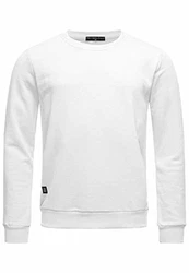 Red Bridge Herren Crewneck Sweatshirt Pullover Premium Basic Weiß