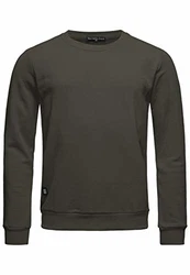 Red Bridge Herren Crewneck Sweatshirt Pullover Premium Basic Khaki