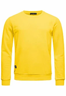 Red Bridge Herren Crewneck Sweatshirt Pullover Premium Basic Gelb
