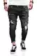 behype. Herren Destroyed Jeans-Hose 80-3496 (32/32, Schwarz)